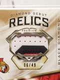 2019-20 Black Diamond Diamond Debut Relics Premium #DDEB Erik Brannstrom /49