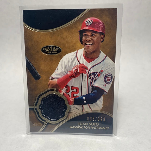 2019 Topps Tier One Relics #T1RJSO Juan Soto 98/399