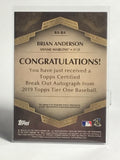 2019 Topps Tier One Break Out Autographs #BABA Brian Anderson/250