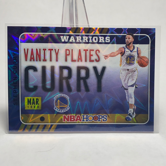 2020-21 Hoops Vanity Plates Purple Explosion #16 Stephen Curry