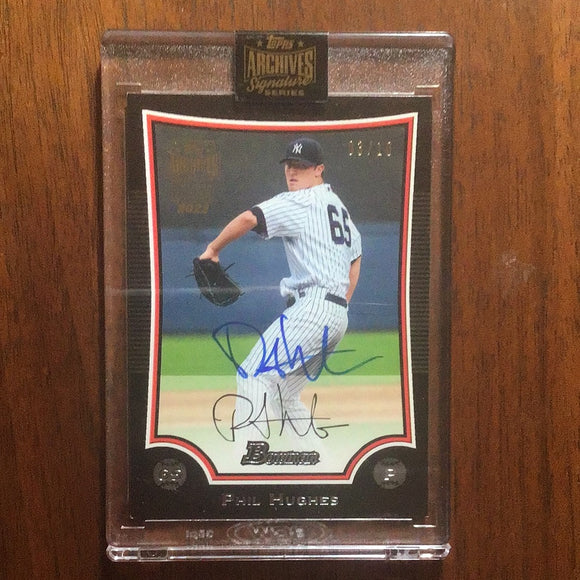 2022 Topps Archives Signature Series Phil Hughes 3/10