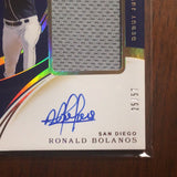 2020 Immaculate Collection Debut Jumbo Material Autographs Holo Gold Ronald Bolanos /57