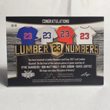 2021 Leaf Lumber Lumber Numbers Sandberg/Mattingly/Gibson/Justice 1/25
